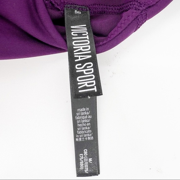 ✅ PINK SPORT VICTORIA'S SECRET PURPLE STRAPPY SPORTS BRA SIZE MEDIUM - Picture 5 of 5